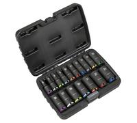Sealey Deep Impact Socket Set 3/8"D 17pc Metric 6 Point Walldrive AK68219