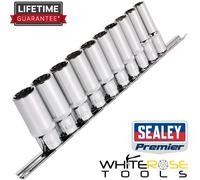 Sealey AK69910D Socket Set 10Pc Deep 3/8inSq Drive Total Drive®