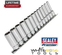Sealey Deep Socket Set 4-14mm Hex Spline Trx-Star 13pc 1/4" Total Drive