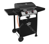 2 Burner BBQ Gas Grill - Black/Stainless Steel