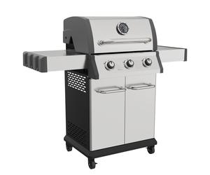 Sealey Dellonda 3 Burner Deluxe Gas BBQ Piezo Ignition Stainless Steel DG16