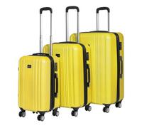 Sealey Dellonda 3-Piece Abs Luggage Set With Integrated Tsa Approved Combination Lock - Yellow - Dl124 Dl124