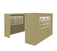 Sealey Dellonda Premium Side Walls Doors Windows For Gazebo Marquee Fits 2 X 2M - Beige