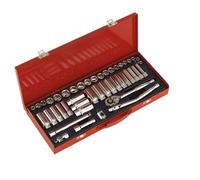 Sealey Deluxe Socket Set 45 Pieces Duometric Chrome Vanadium Steel Ak692