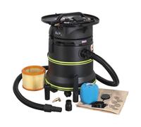Sealey Vacuum Cleaner Industrial Dust-Free Wet/dry 35L 1000W/230V Plastic Drum M Class Self-Clean Filter Dfs35M