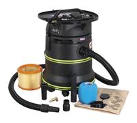 Vacuum Cleaner Industrial Dust-Free Wet/Dry 35L 1000W/230V Plastic Drum M-Class Self-Clean Filter