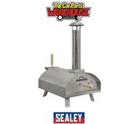 Sealey DG11 Dellonda 14in Portable Wood-Fired Pizza & Smoking Oven - Stainless Steel