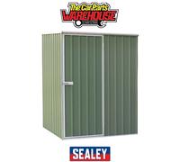 Galvanised Steel Metal Garden/Outdoor/Storage Shed, 5FT x 5FT, Pent Style Roof - Green - DG114