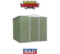 Sealey DG115 Dellonda Galvanised Steel Metal Garden/Outdoor/Storage Shed 7.5Ft X 7.5Ft Apex Style Roof - Green - Dg115
