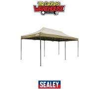 Premium 3x6m Pop-Up Gazebo, Heavy Duty, Water Resistant, Carry Bag, Stakes & Weight Bags - Beige - DG138