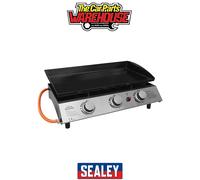 Sealey DG22 Dellonda 3 Burner Portable Gas Plancha 7.5Kw Bbq Griddle Stainless Steel - Dg22
