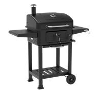 Sealey DG283 Dellonda Charcoal Grill BBQ Smoker & Trolley with 2 Side Shelves