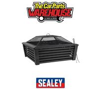 Sealey DG43 Dellonda 35" Square Outdoor Fire Pit, Black