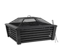 Sealey DG43 Dellonda 89cm Square Outdoor Fire Pit, Black