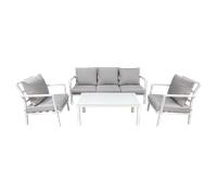 Sealey DG52 Dellonda Kyoto Aluminium Outdoor Sofa & Coffee Table Set 4pc