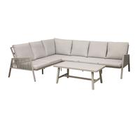 Sealey DG57 Dellonda Fusion Aluminium Outdoor Corner Sofa & Coffee Table Set 4pc