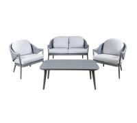 Sealey DG59 Dellonda Echo Aluminium Outdoor Sofa, Chair & Coffee Table Set 4pc