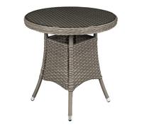 Sealey DG65 Dellonda Chester Rattan Wicker Round Outdoor Table with Tempered