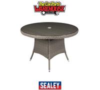Chester Rattan Wicker Outdoor Dining Table with Tempered Glass Top - DG66, Weather-Resistant 110x74 cm