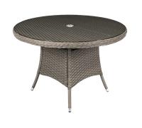 Sealey DG66 Dellonda Chester Rattan Wicker Round Outdoor Dining Table with Tempe