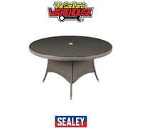 Chester Rattan Wicker Outdoor Dining Table with Tempered Glass Top - DG67