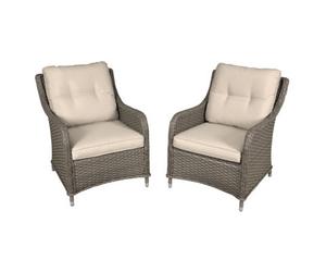 Sealey Dg69 Dellonda Chester Rattan Wicker Outdoor Armchairs 2Pc