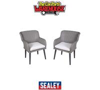 Dellonda Buxton Rattan Wicker Garden/Outdoor Dining Chair/Armchair with Cushions