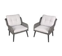 Sealey DG79 Dellonda Buxton Rattan Wicker Outdoor Chair Set 2pc