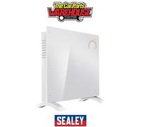 Sealey DH136 Baridi Electric Glass Panel Heater 1000W Wi-Fi Enabled White - Dh136
