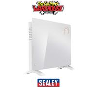 Baridi Electric Glass Panel Heater, 1500W, Thermostat Controlled 24Hr 7 Day Timer, Wi-Fi Enabled, Remote Control, White - DH138