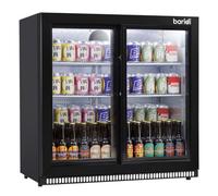 Sealey Dh273 Baridi Back Bar Drinks Fridge/cooler With Double Sliding Doors, 190L Capacity