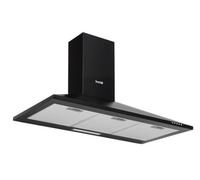Baridi 90cm Chimney Style Cooker Hood with Carbon Filters, Black - DH59