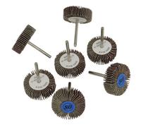 Sealey Diameter 30mm Rotary Tool Flap Wheel Surface Set 60 Grit X4 & 80 Grit X3 Rta7Fw