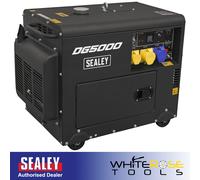 Sealey DG5000 5000W Diesel Generator 4-Stroke Engine 110/230V