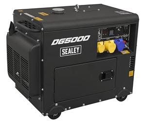 Sealey Diesel Generator, 5000W, 4-Stroke Engine, 110/230V - DG5000