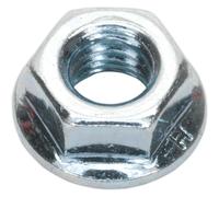 Sealey DIN 6923 Zinc Plated Serrated Flange Nuts M6 Thread Pack of 100