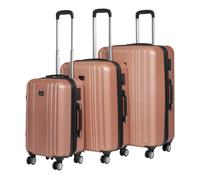 Sealey DL125 Dellonda Lightweight ABS Luggage Set with TSA Lock - Rose Gold