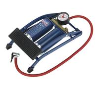 Sealey Fp2 Foot Pump Twin Barrel, Red