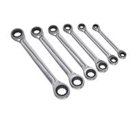 Sealey Ratchet Ring Spanner Set S0636, Metric Double End, 6 Pieces