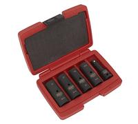 Sealey SX1820 Impact Socket Set 1/2inSq Drive 77Mm Double Ended 18.5 X 22.5Mm - 5Pc