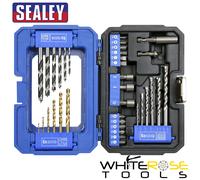 Sealey Drill Bit Accessory Set 35pc Storage Case Drilling
