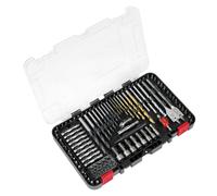Sealey Drill Bit Set 104pc Wood Metal Masonry With Screwdriver Bits AK47104