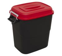 Sealey Durable Refuse Storage Bin Suitable For Outdoor Use 75 Litres Red Bm75R