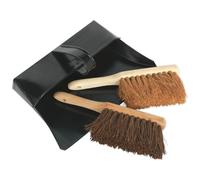 Sealey 3 Piece Metal Dustpan and Brush Set