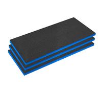 Sealey Sfpk50B Easy Peel Shadow Foam 1200 X 550 X 50mm, Blue/black Pack Of 3