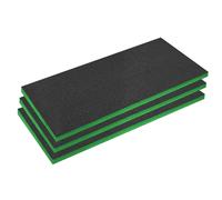 Sealey Sfpk50G Easy Peel Shadow Foam 1200 X 550 X 50mm, Green/black Pack Of 3