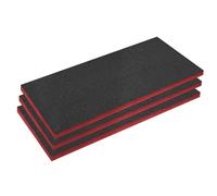 Sealey Easy Peel Shadow Foam® SFPK50R - 50mm Red/Black - Pack of 3