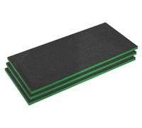 Sealey Easy Peel Shadow Foam® 30mm Green/Black - Pack of 3 - SFPK30G