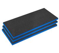 Sealey Easy Peel Shadow Foam® 50mm Blue/Black - Pack of 3 - SFPK50B