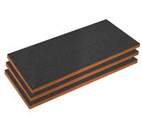 Sealey Easy Peel Shadow Foam® 50mm Orange/Black - Pack of 3 - SFPK50OR